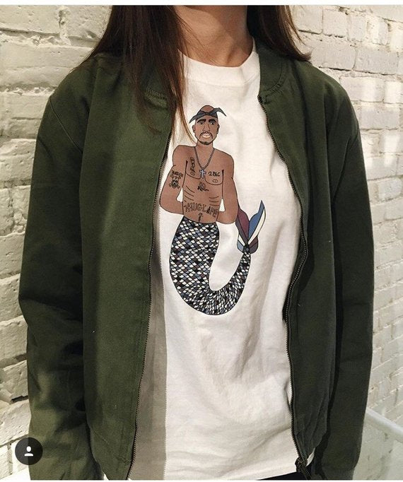 Tupac Mermaid T-Shirt