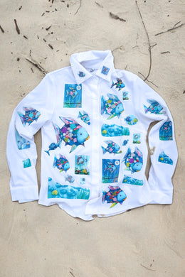 Rainbow Fish Button Up